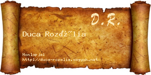 Duca Rozália névjegykártya