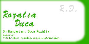rozalia duca business card